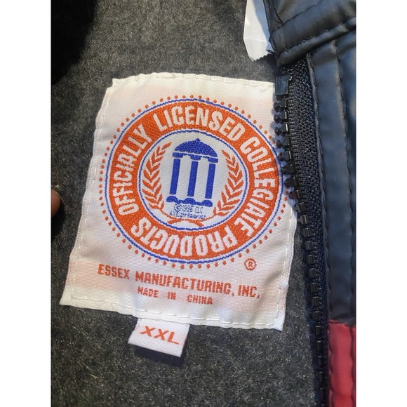 Georgia Bulldogs Bomber Jacket Mens 2XL Red Full Zip Essex Athletics NCAA‎ VTG - Picture 4 of 10